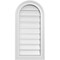 Ekena Millwork Round Top Surface Mount PVC Gable Vent: Functional, w/ 2"W x 1-1/2"P Brickmould Frame, 14"W x 28"H GVPRT14X2802SF - alternate 1